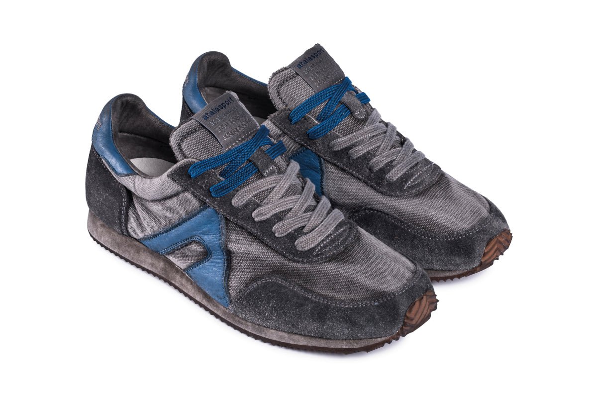 Super Canvas Dirty - Dark Grey / Cobalt Blue - atalasport