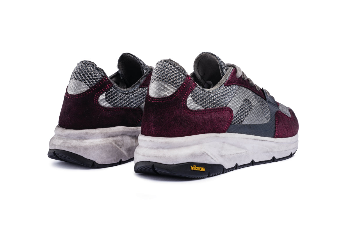 F300 Dirty Vibram - Dark Silver / Cherry